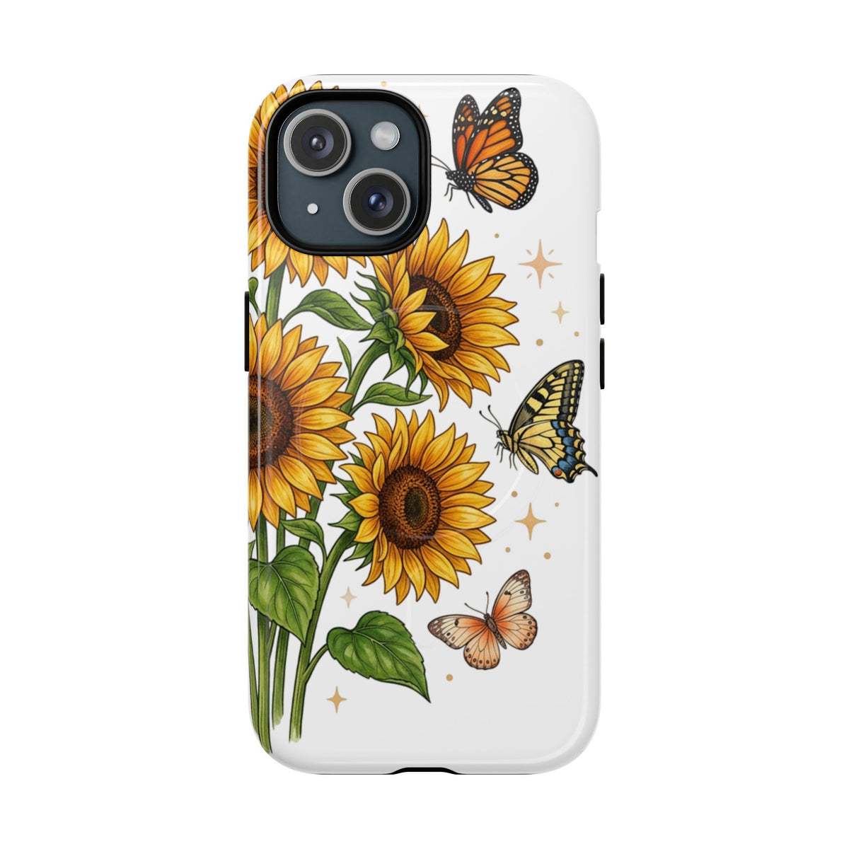 Sunflower & Butterflies Tough Magnetic Phone Case