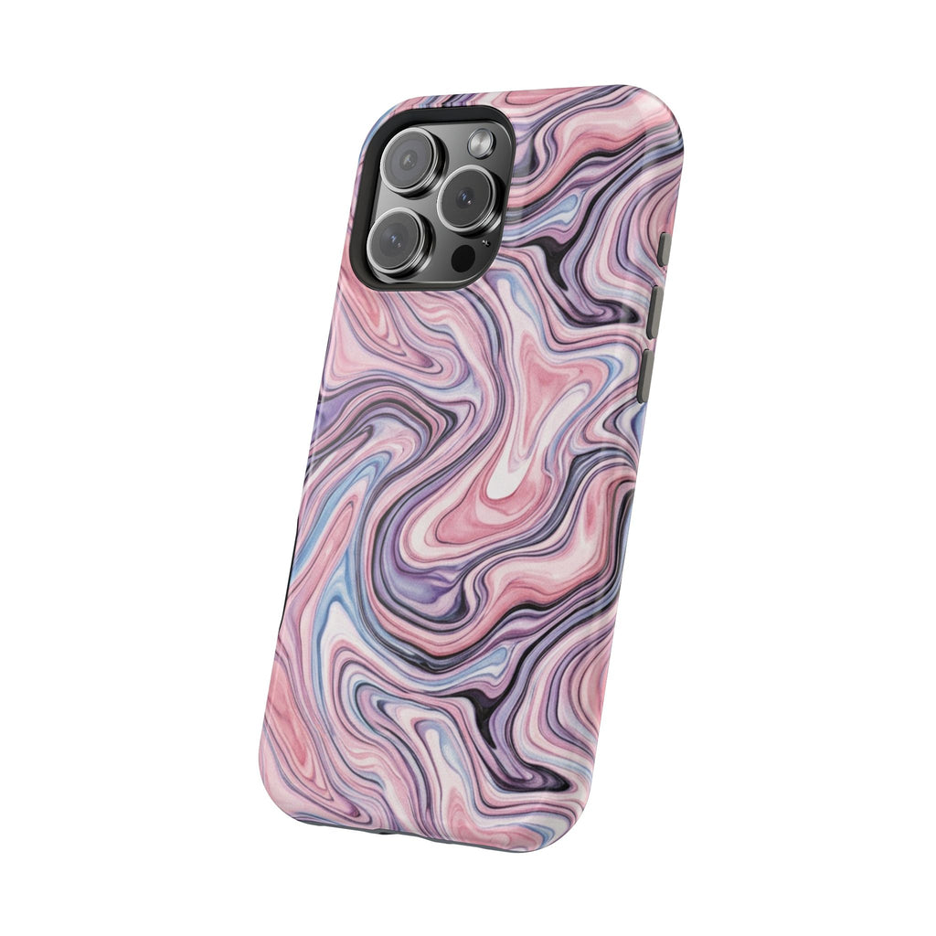 Marbled Pink Swirl Phone Case — Magnetic Impact-Resistant Protection