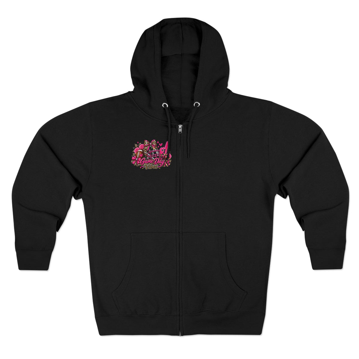 Game Day Pink Football Zip Hoodie