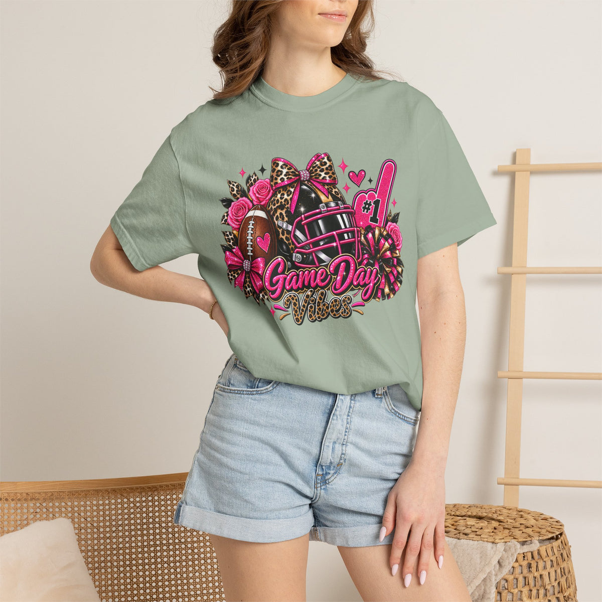 Game Day Pink Football T-Shirt