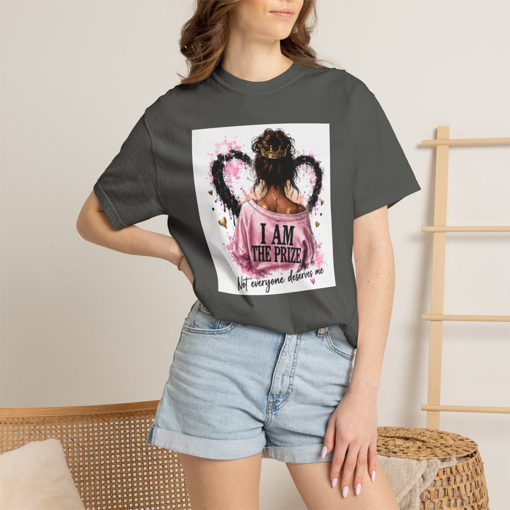 I Am The Prize T-Shirt — Self-Love Graphic Tee with Angel Wings