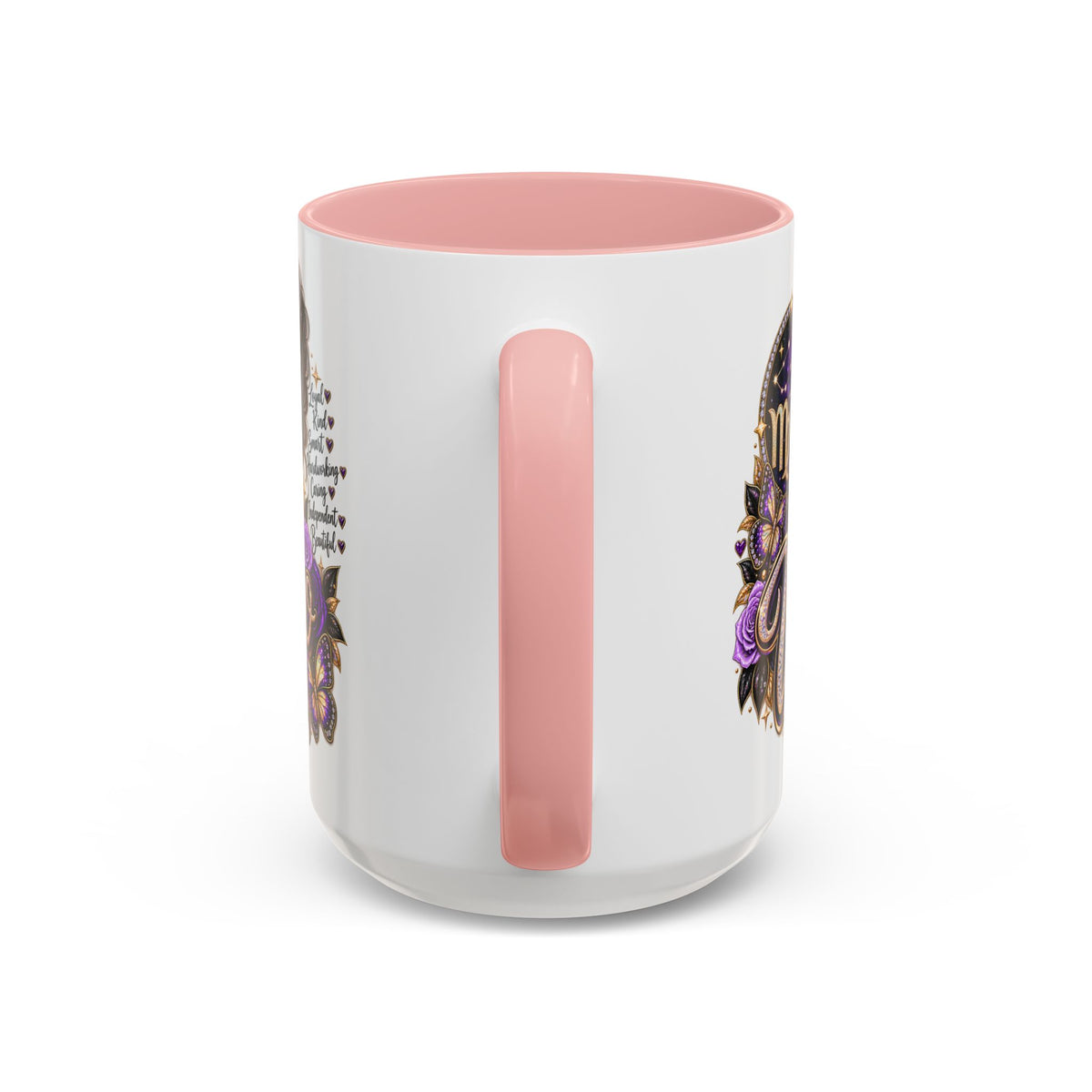 Virgo Zodiac Accent Coffee Mug — Purple Crowned Virgo Astrology Gift (11/15oz)