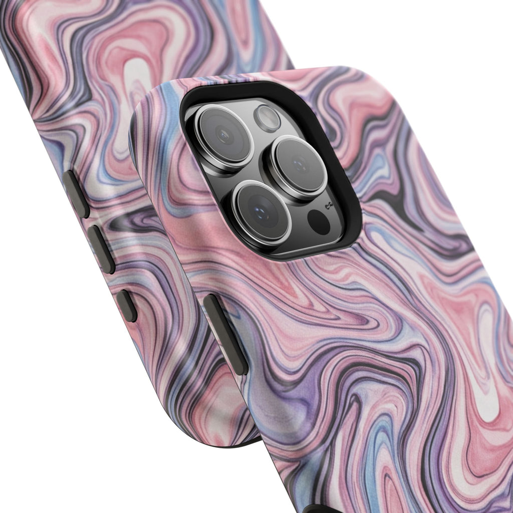 Marbled Pink Swirl Phone Case — Magnetic Impact-Resistant Protection