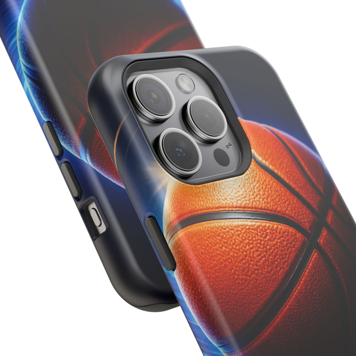 Basketball Magnetic Impact-Resistant Phone Case — Neon Court Design