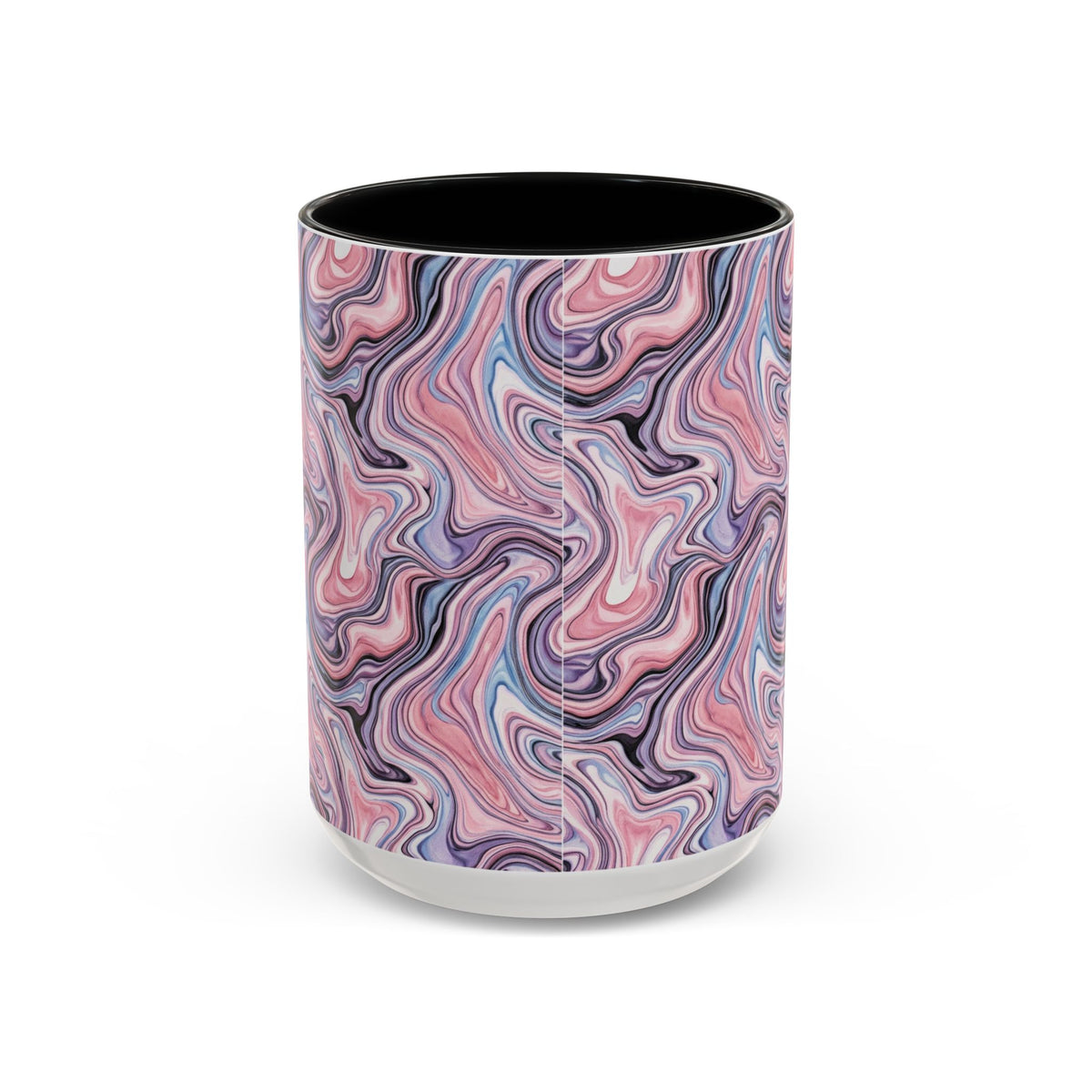 Pink Marble Swirl Accent Coffee Mug – 11/15oz