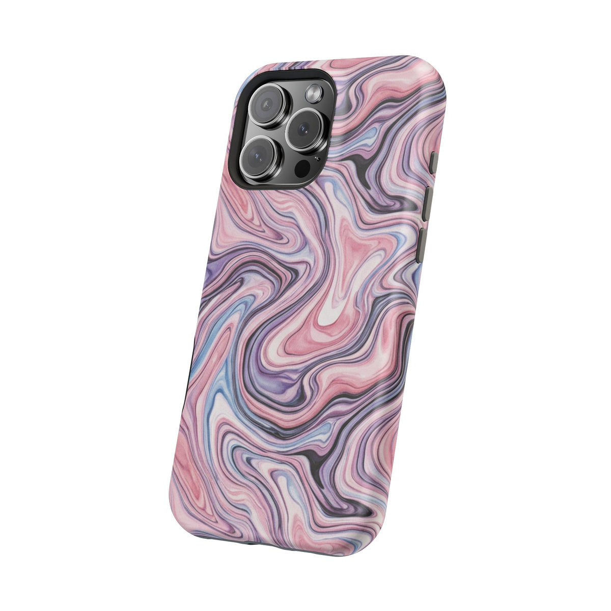 Marbled Pink Swirl Phone Case — Magnetic Impact-Resistant Protection