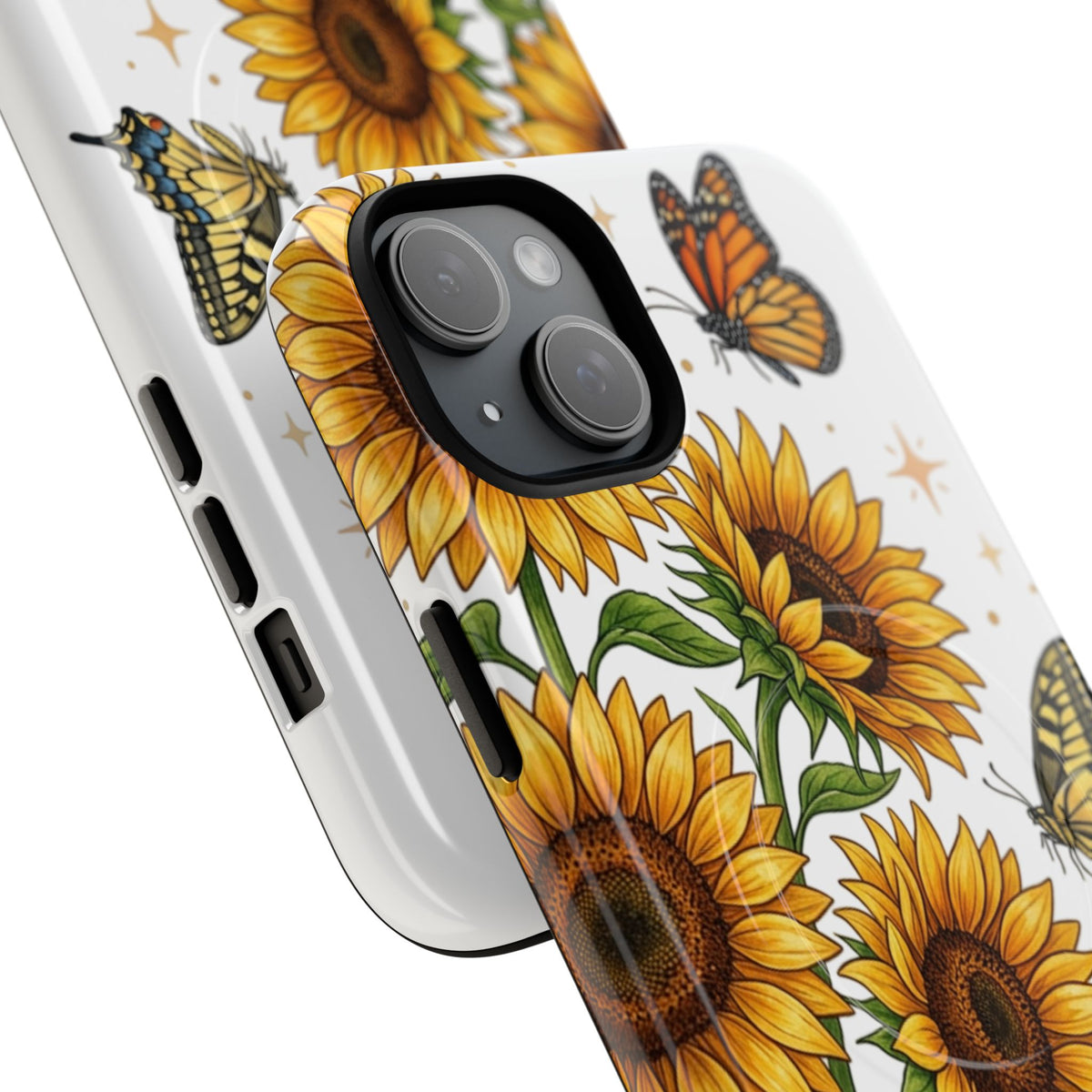 Sunflower & Butterflies Tough Magnetic Phone Case