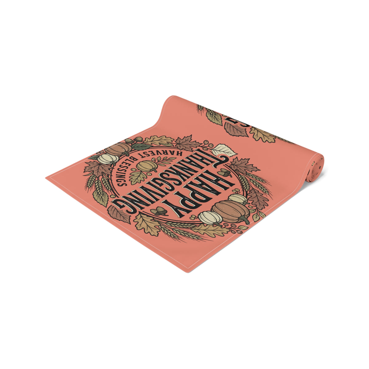 Thanksgiving Table Runner - 'Happy Thanksgiving' Fall Harvest Pumpkin Design