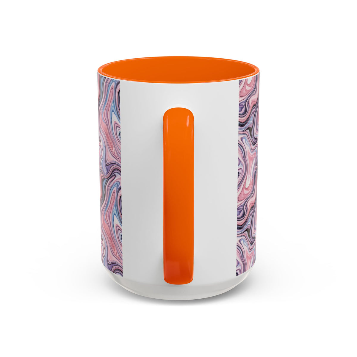 Pink Marble Swirl Accent Coffee Mug – 11/15oz