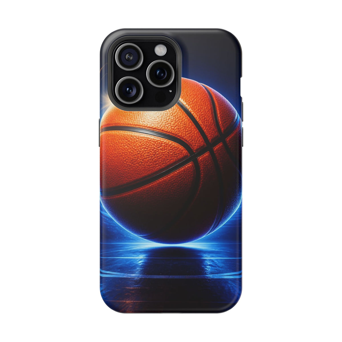 Basketball Magnetic Impact-Resistant Phone Case — Neon Court Design
