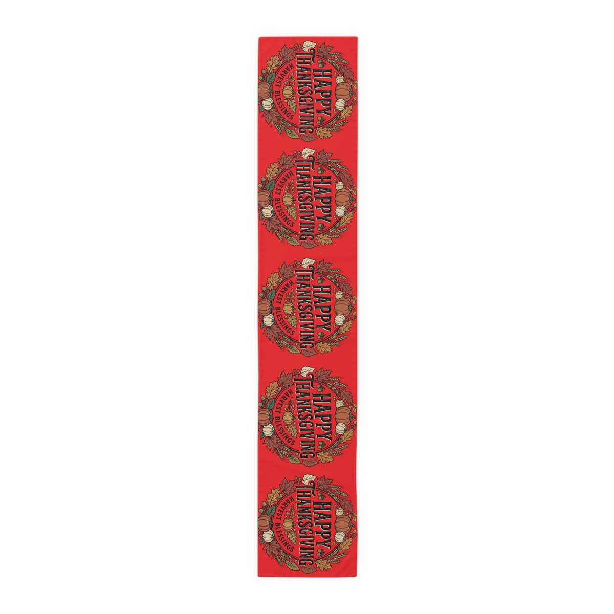 Thanksgiving Table Runner - 'Happy Thanksgiving' Fall Harvest Pumpkin Design