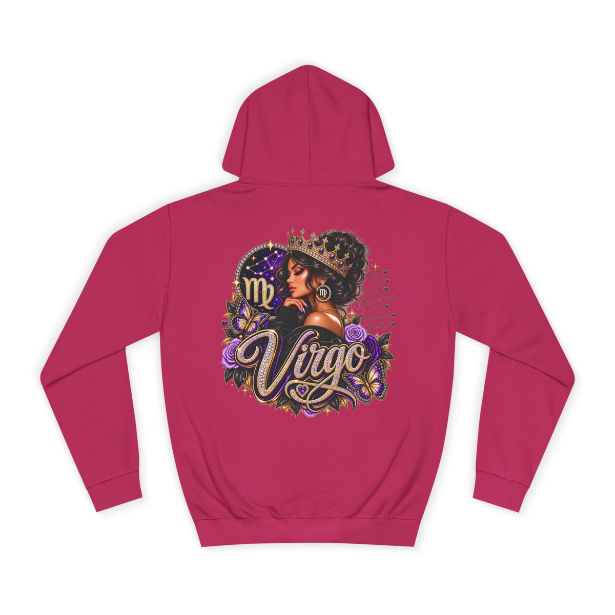Virgo Zodiac College Hoodie – Astrology Graphic Campus Pullover