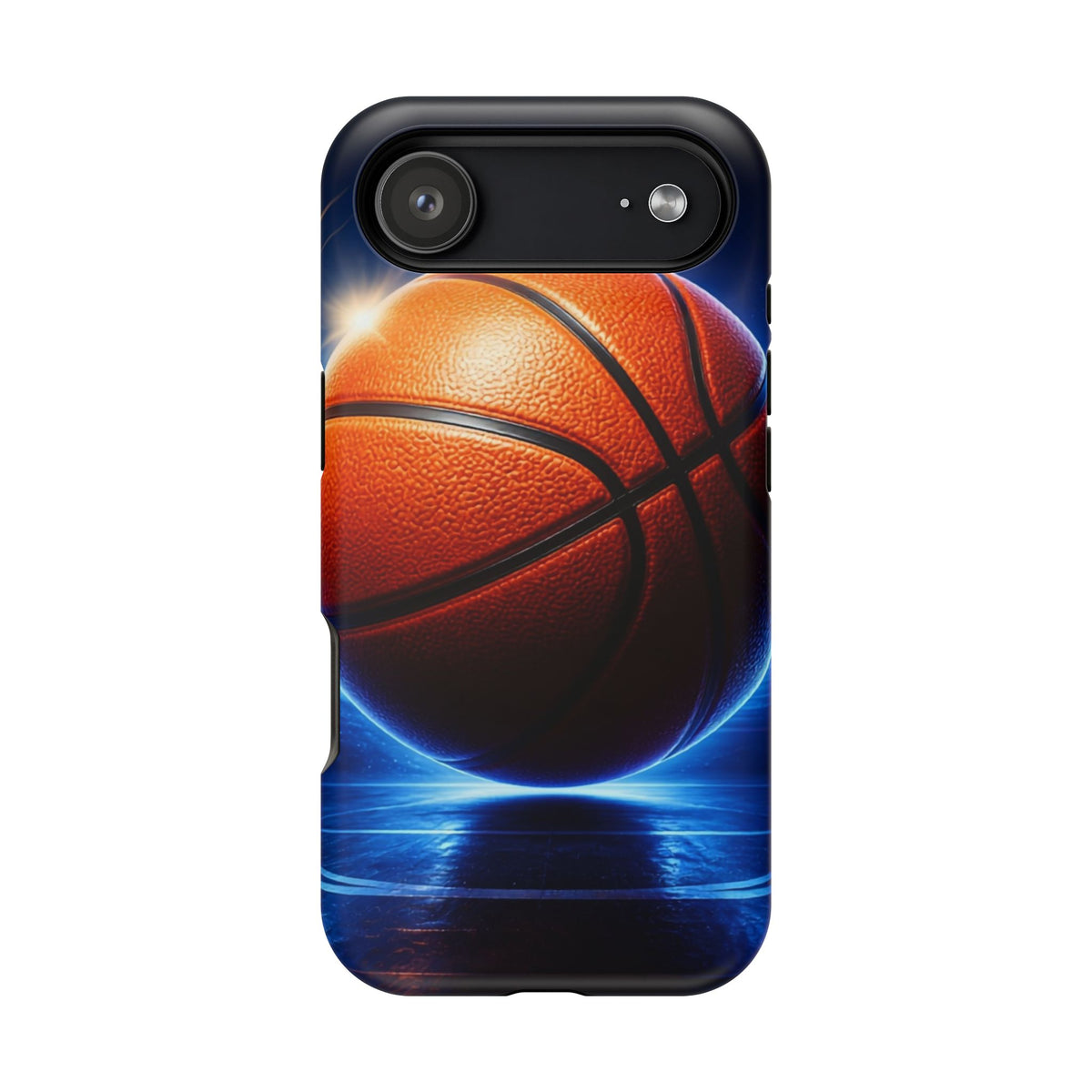 Basketball Magnetic Impact-Resistant Phone Case — Neon Court Design