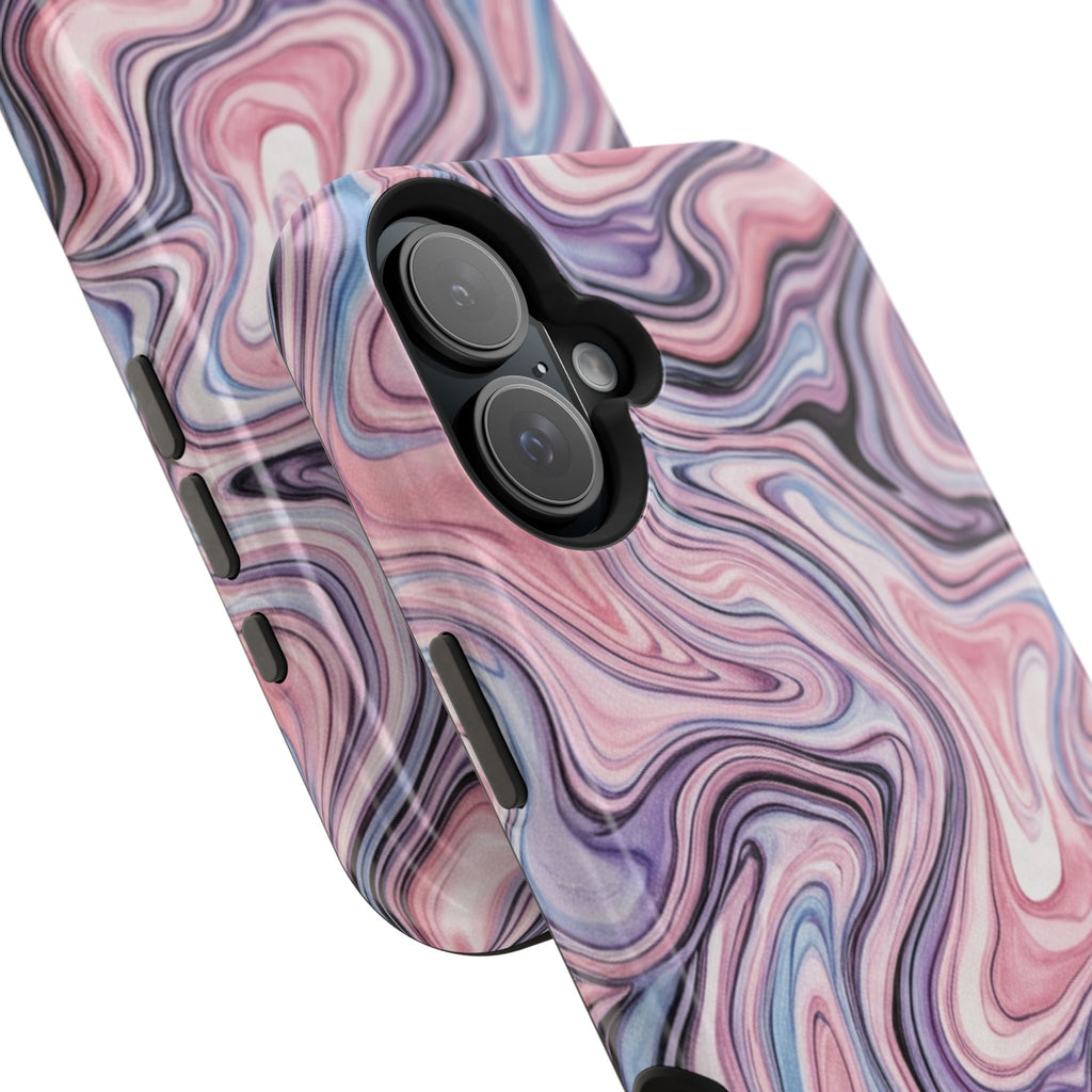 Marbled Pink Swirl Phone Case — Magnetic Impact-Resistant Protection