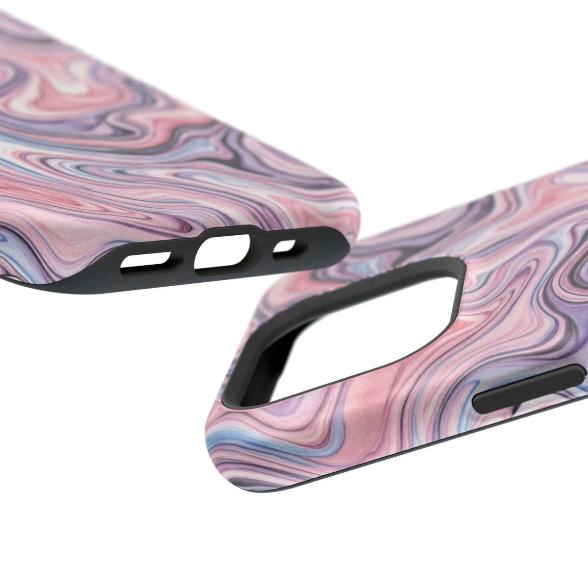 Marbled Pink Swirl Phone Case — Magnetic Impact-Resistant Protection