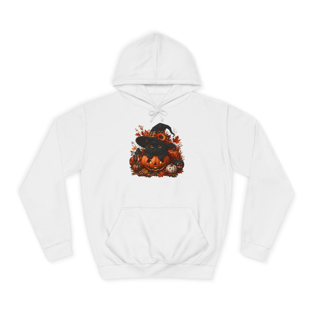 Halloween Pumpkin Witch Hoodie — Cute Spooky Fall College Sweatshirt