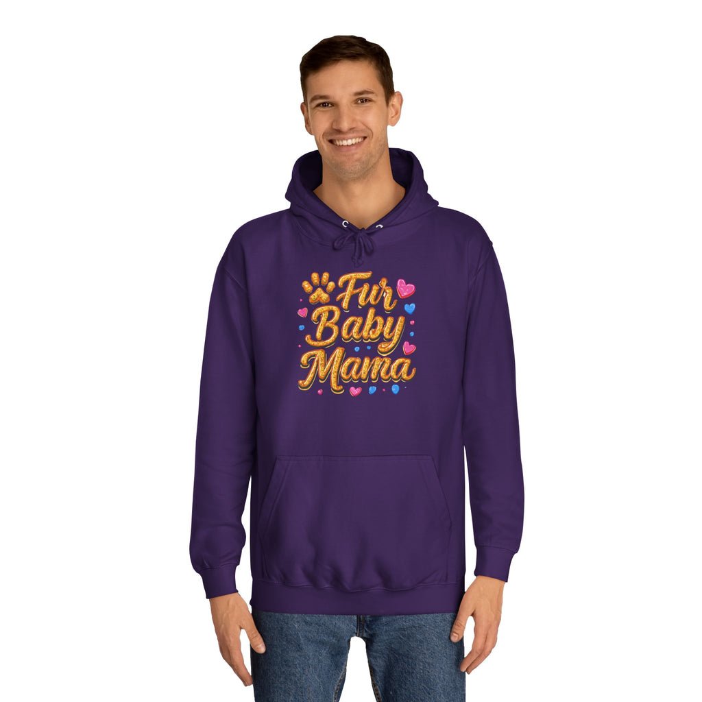 Fur Baby Mama Hoodie — Cute Paw Print Pet Mom Pullover