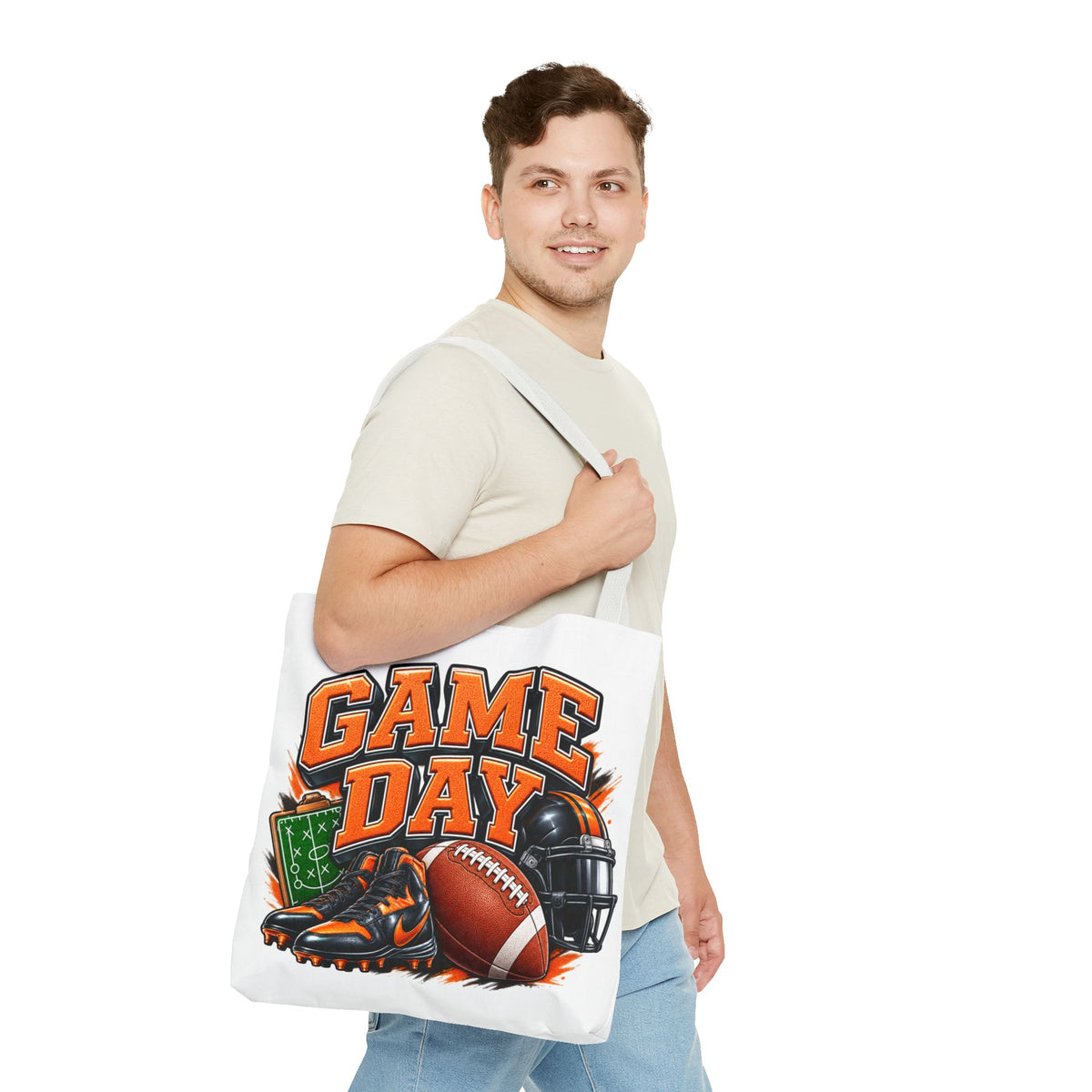 Game Day Football Tote Bag — Cheer Squad Fan Gear