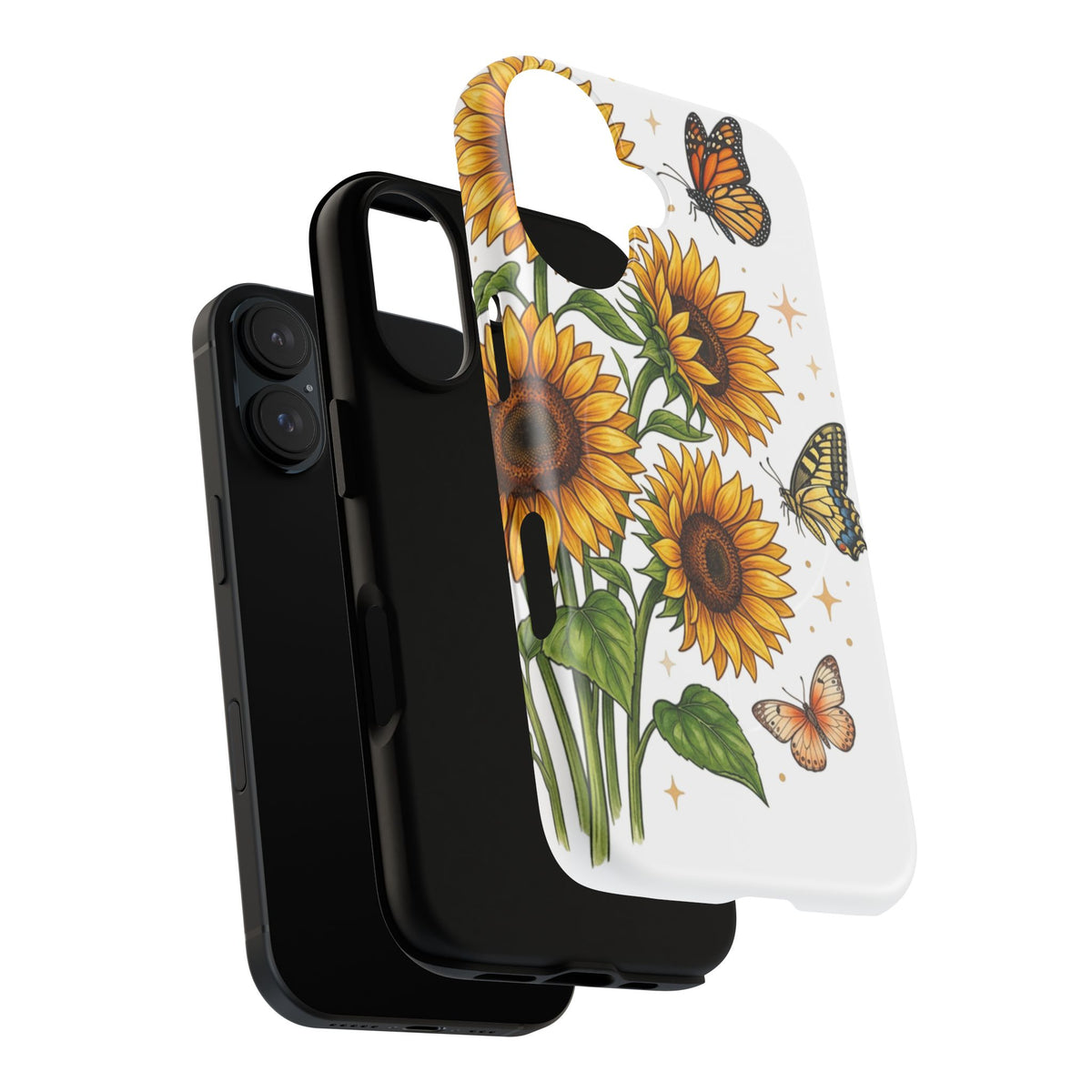 Sunflower & Butterflies Tough Magnetic Phone Case