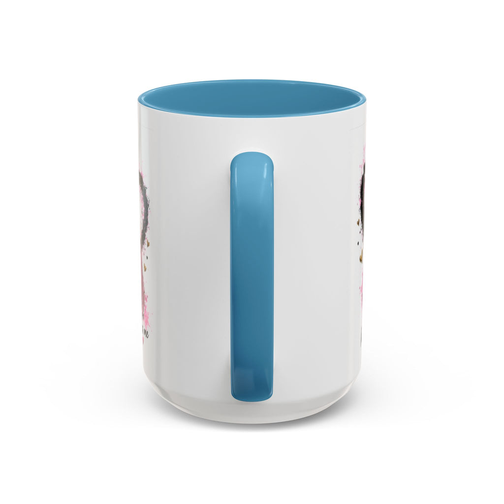 Accent Coffee Mug — "I Am The Prize" Floral Heart Design (11/15oz)