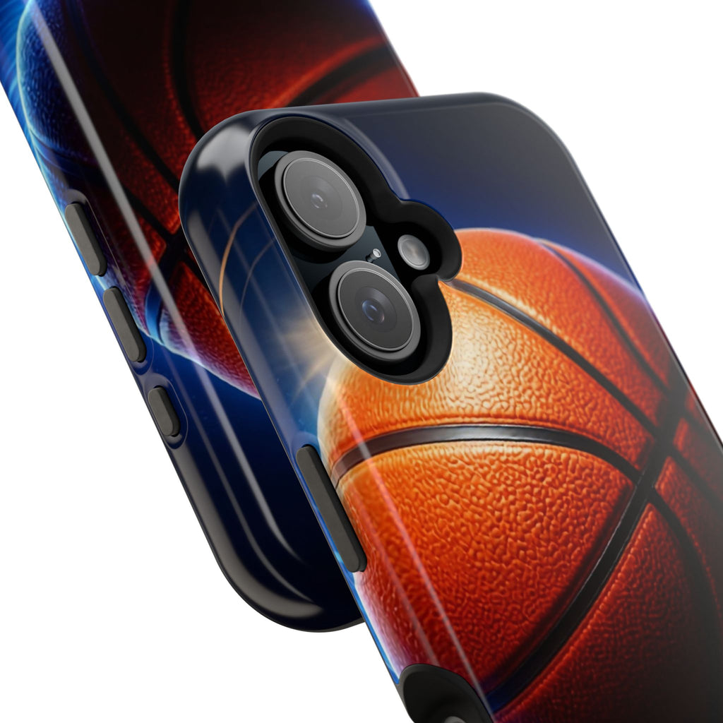 Basketball Magnetic Impact-Resistant Phone Case — Neon Court Design