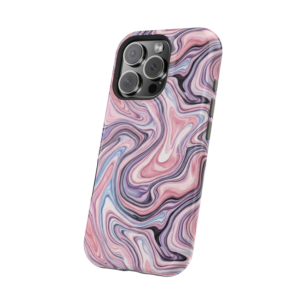 Marbled Pink Swirl Phone Case — Magnetic Impact-Resistant Protection