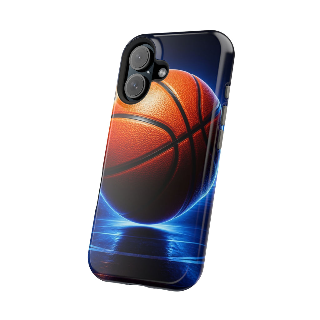 Basketball Magnetic Impact-Resistant Phone Case — Neon Court Design