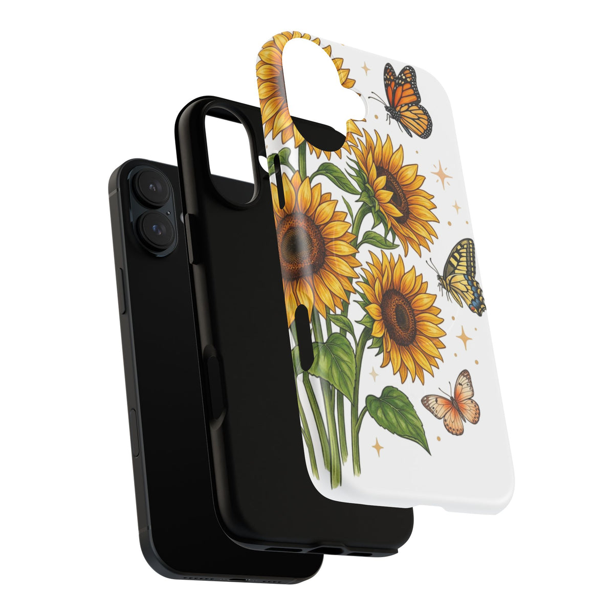 Sunflower & Butterflies Tough Magnetic Phone Case