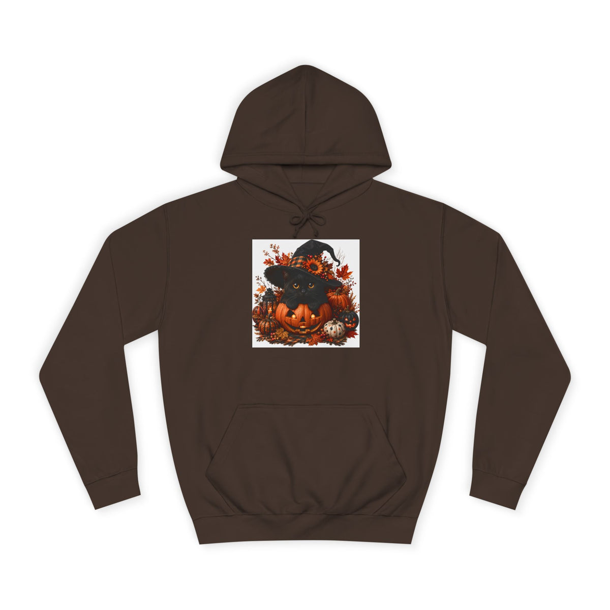 Halloween Pumpkin Witch Hoodie — Cute Spooky Fall College Sweatshirt