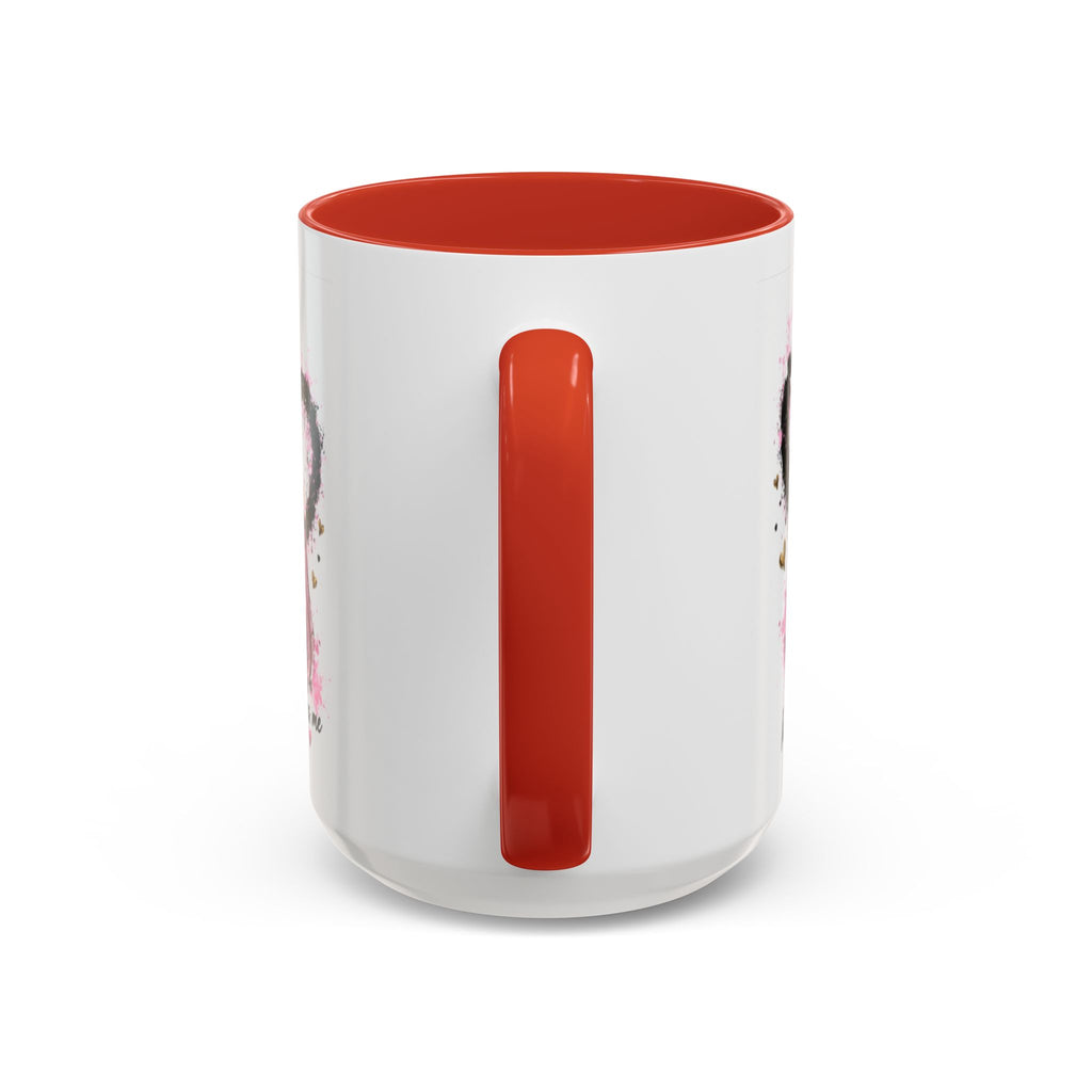 Accent Coffee Mug — "I Am The Prize" Floral Heart Design (11/15oz)
