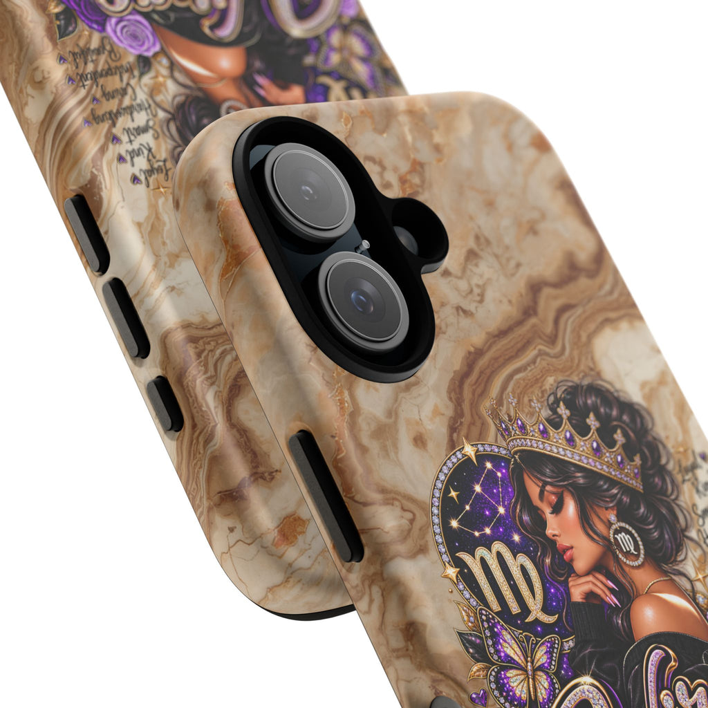 Virgo Zodiac Phone Case — Elegant Marble Astrological Design