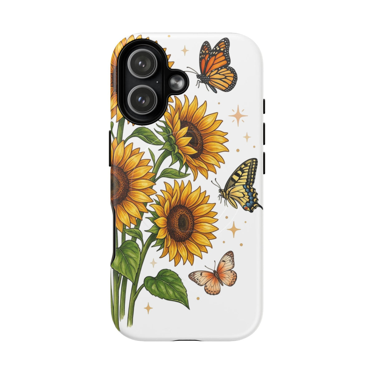 Sunflower & Butterflies Tough Magnetic Phone Case