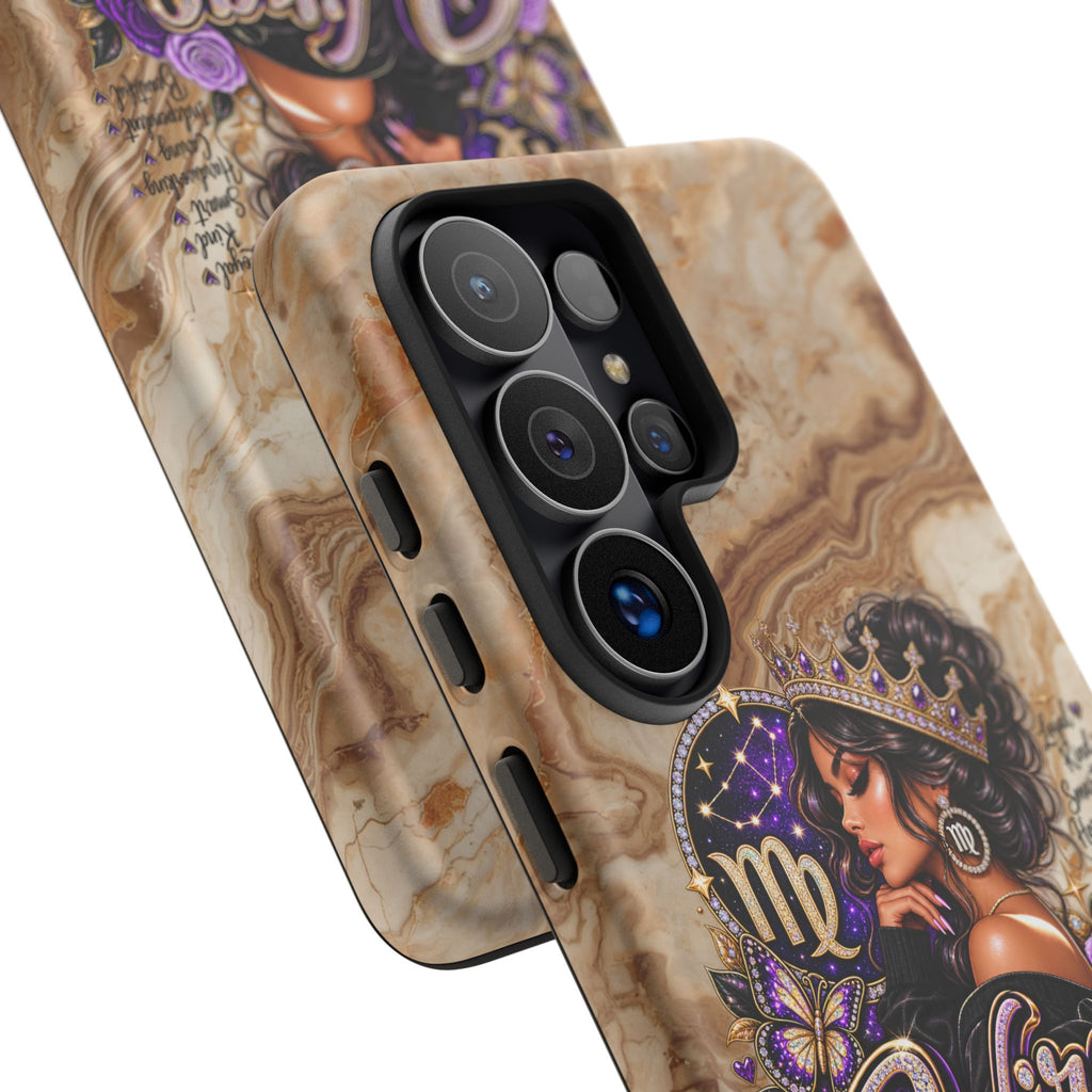 Virgo Zodiac Phone Case — Elegant Marble Astrological Design