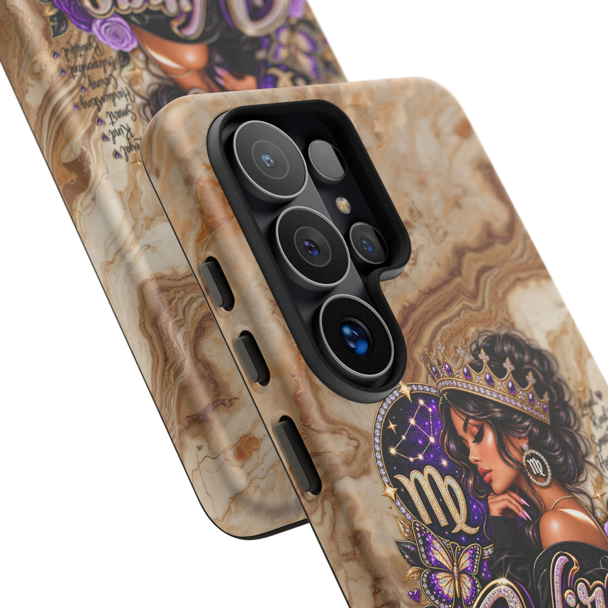 Virgo Zodiac Phone Case — Elegant Marble Astrological Design