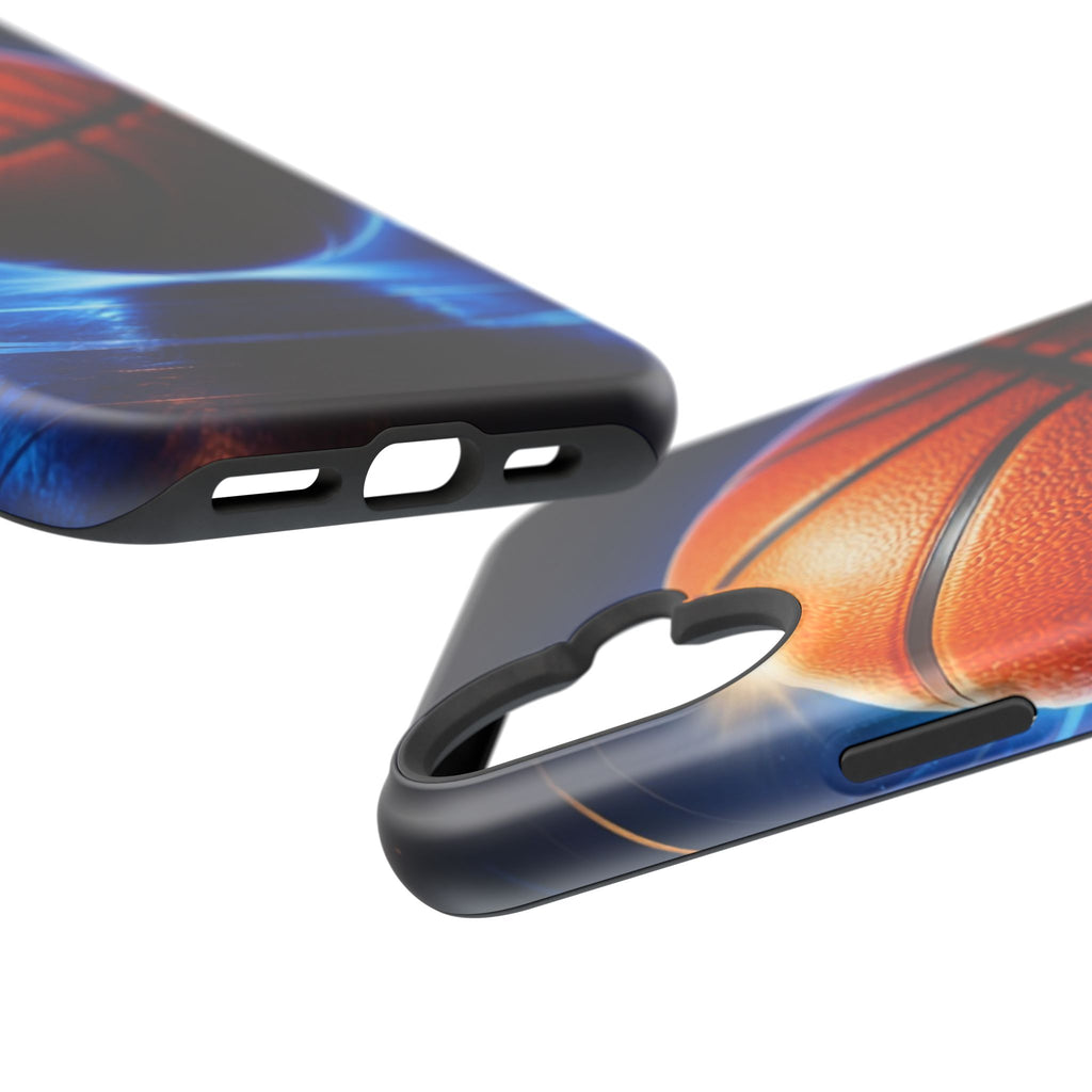 Basketball Magnetic Impact-Resistant Phone Case — Neon Court Design