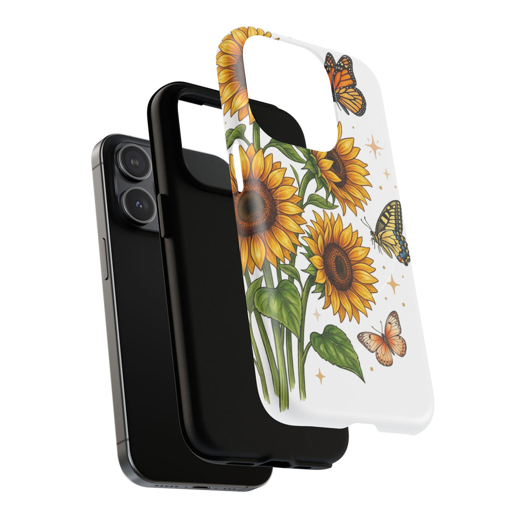 Sunflower & Butterflies Tough Magnetic Phone Case
