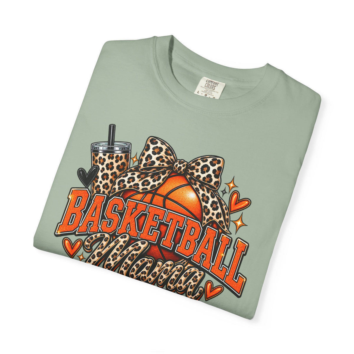 Basketball Mama T-Shirt — Leopard Print Hoop Mom Tee