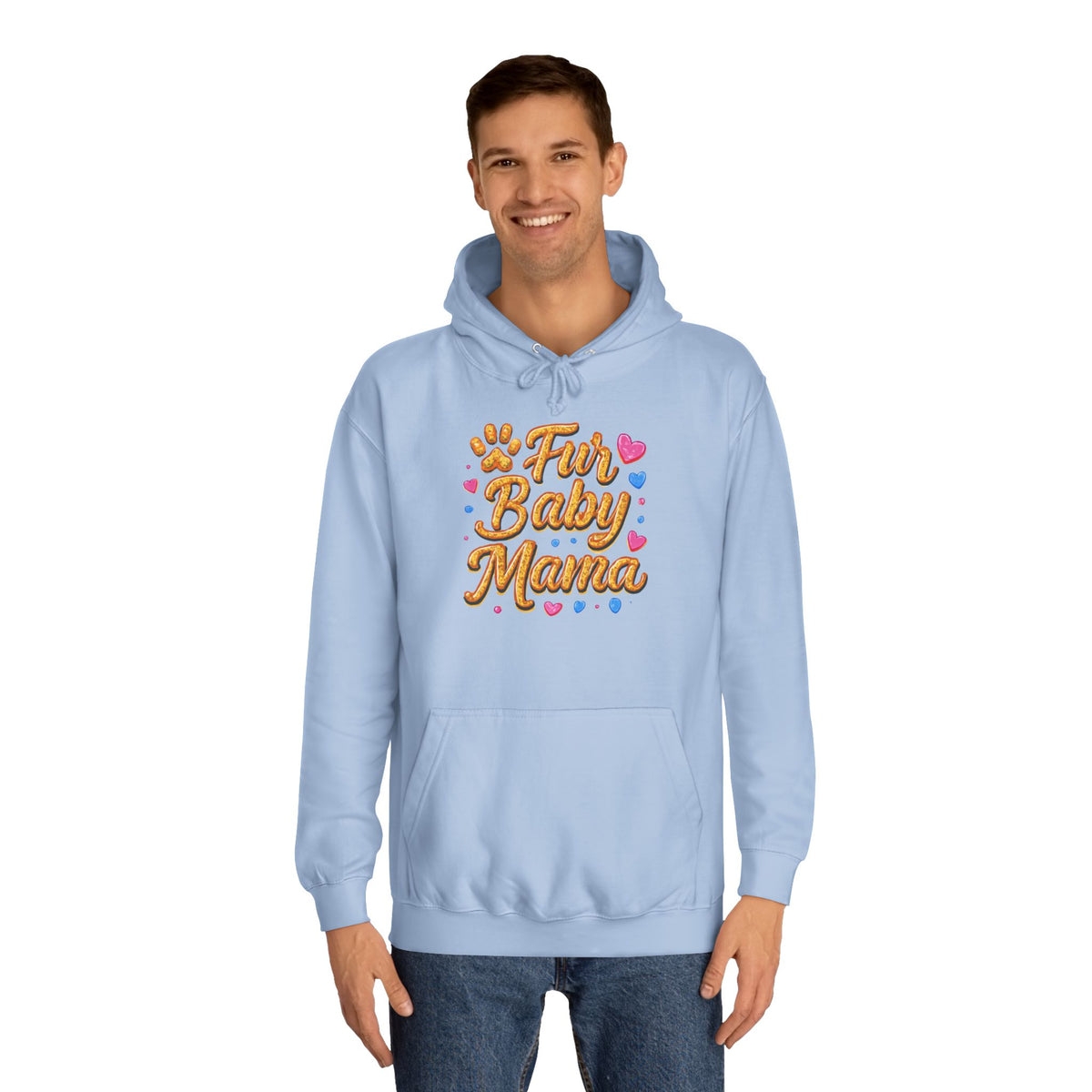 Fur Baby Mama Hoodie — Cute Paw Print Pet Mom Pullover