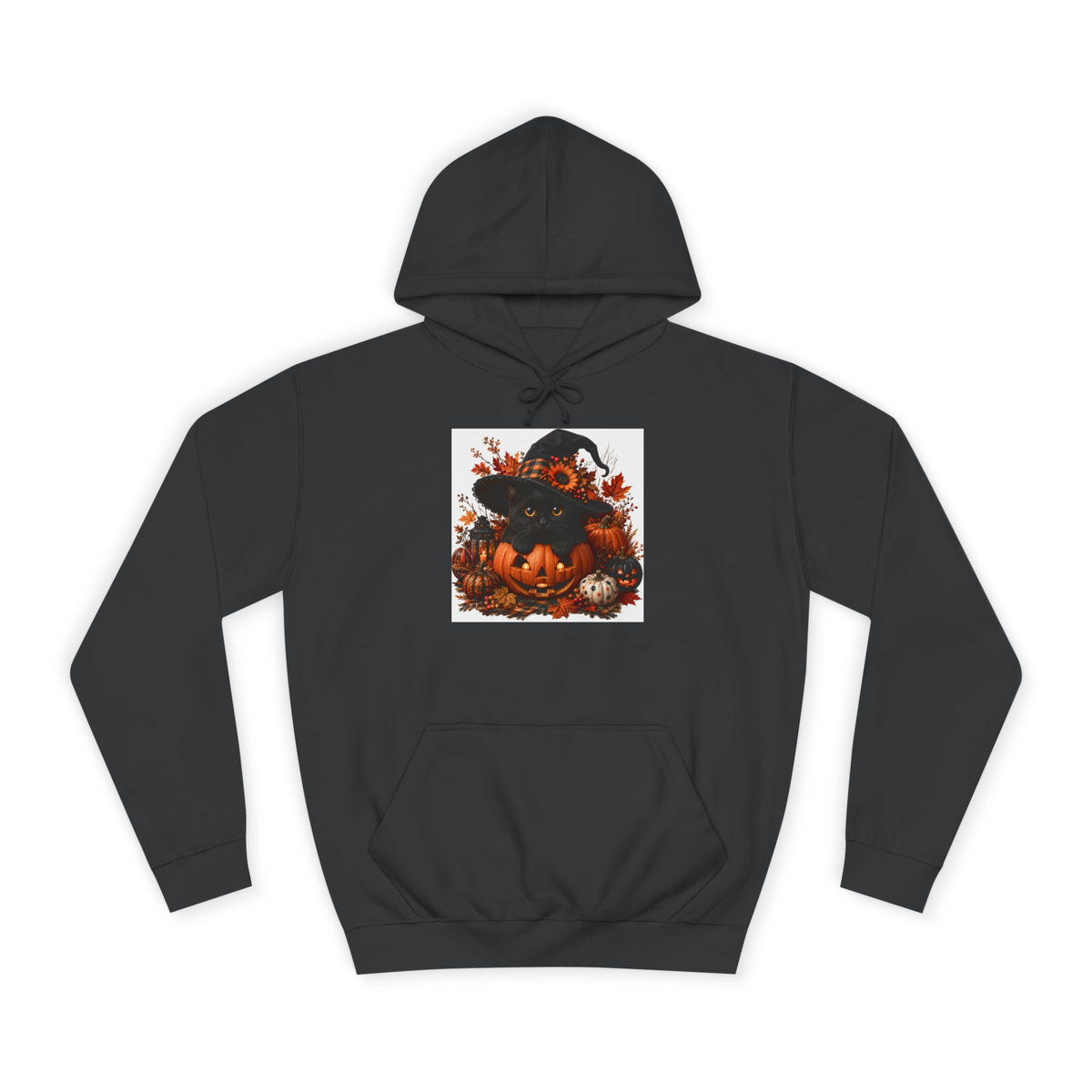Halloween Pumpkin Witch Hoodie — Cute Spooky Fall College Sweatshirt