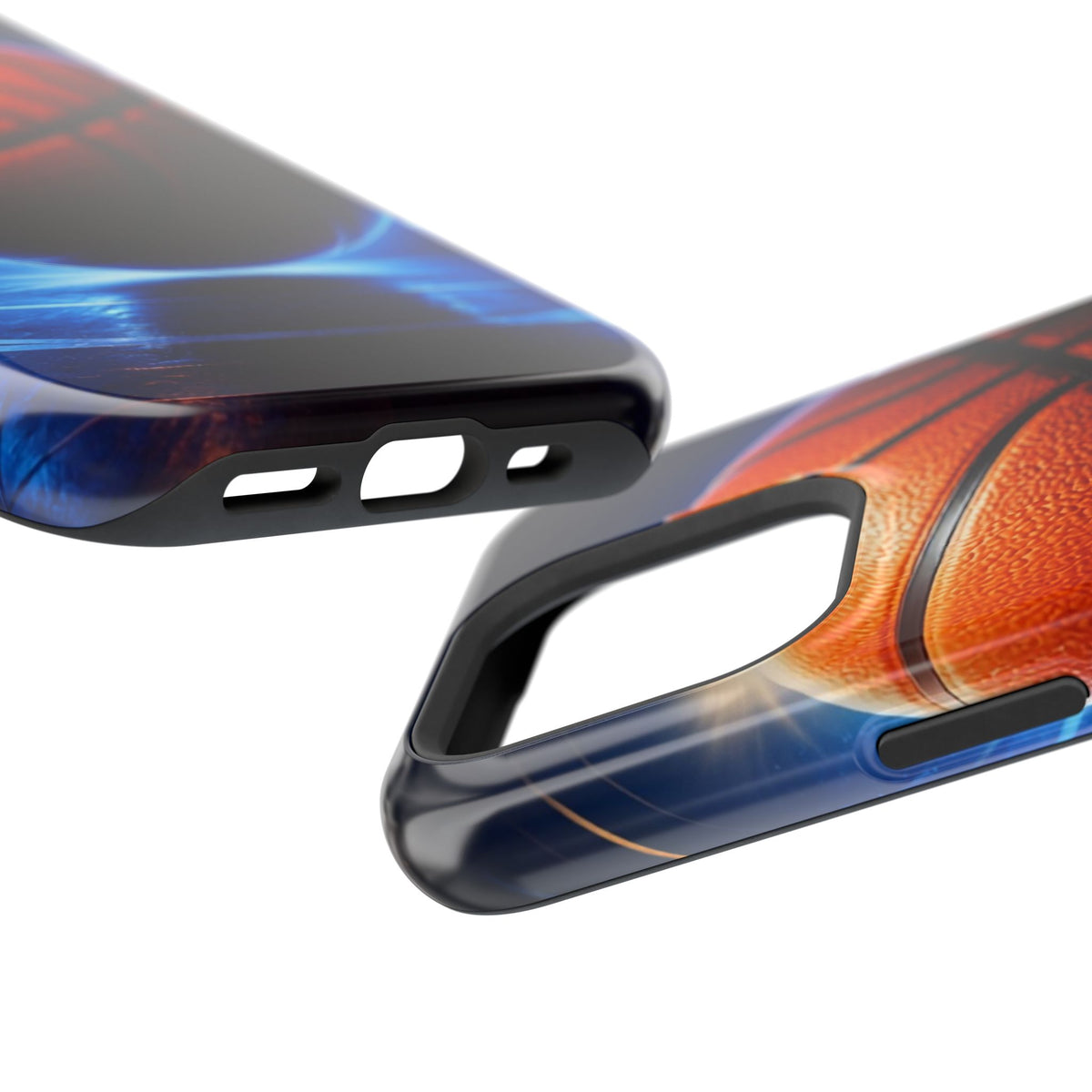Basketball Magnetic Impact-Resistant Phone Case — Neon Court Design