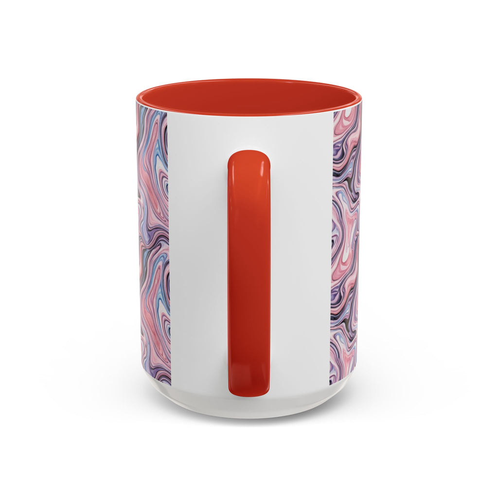 Pink Marble Swirl Accent Coffee Mug – 11/15oz