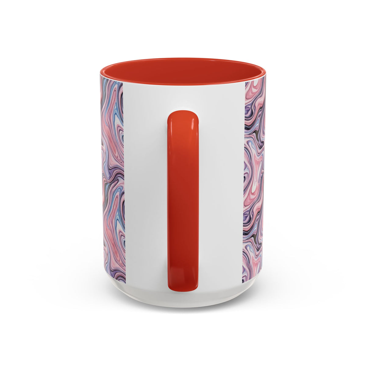 Pink Marble Swirl Accent Coffee Mug – 11/15oz