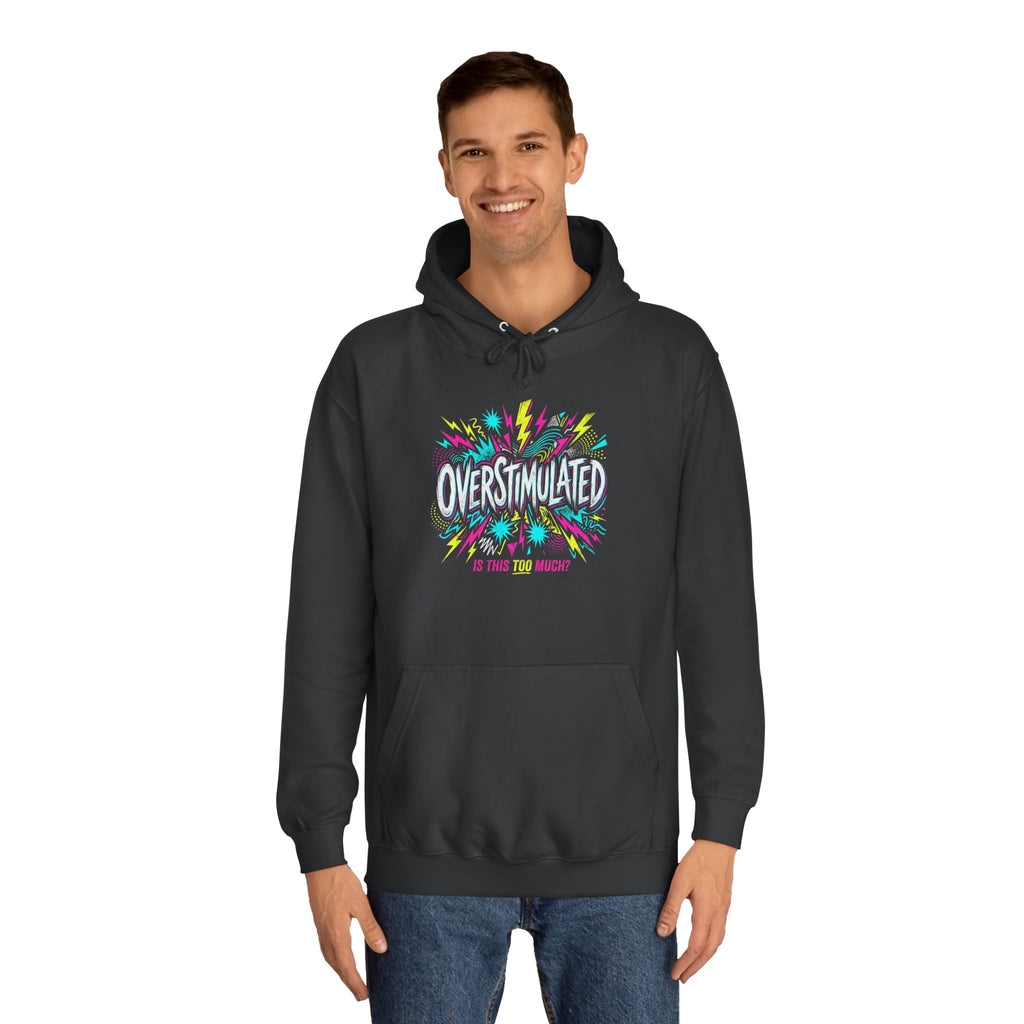 College Hoodie — Colorful Confetti Campus Crewneck