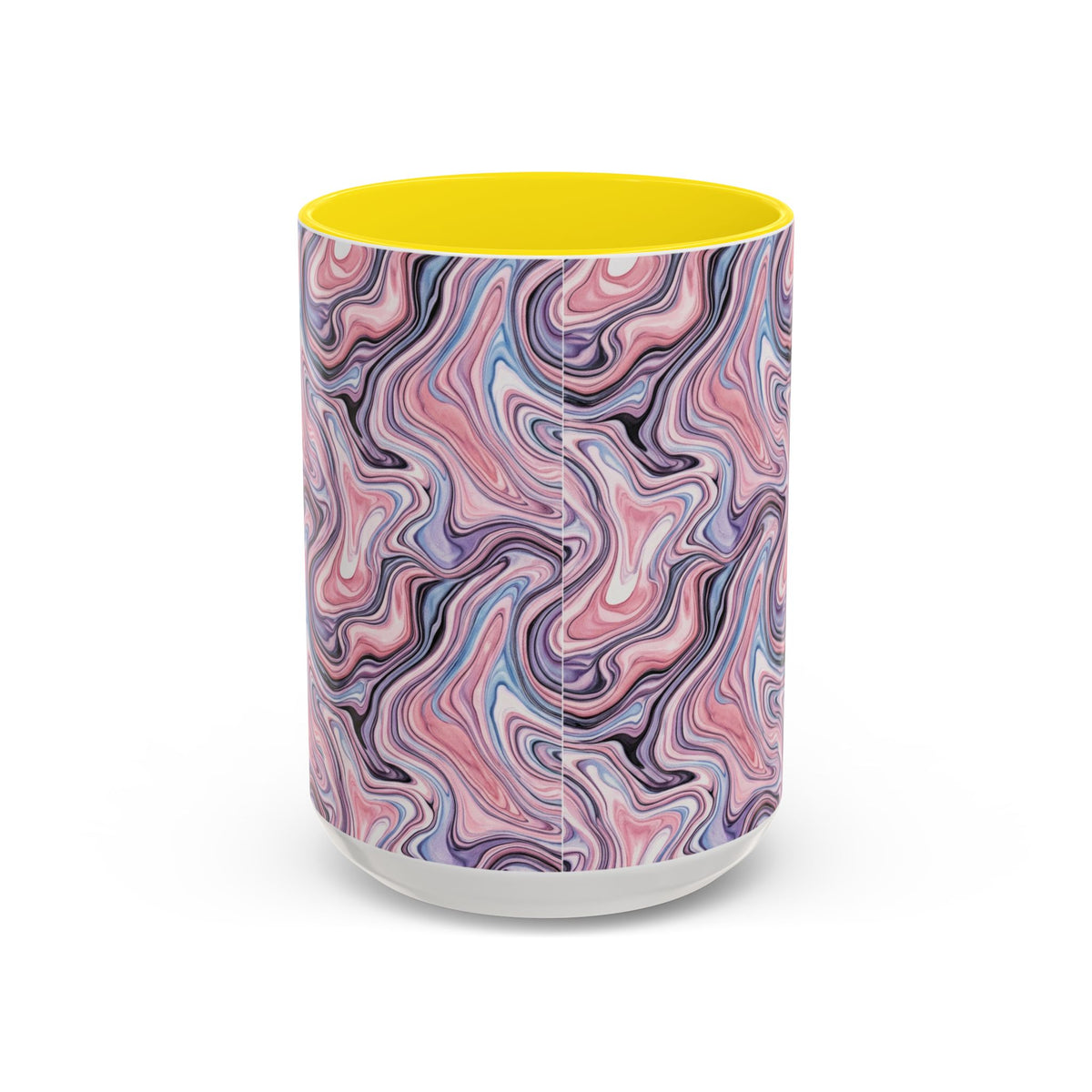 Pink Marble Swirl Accent Coffee Mug – 11/15oz