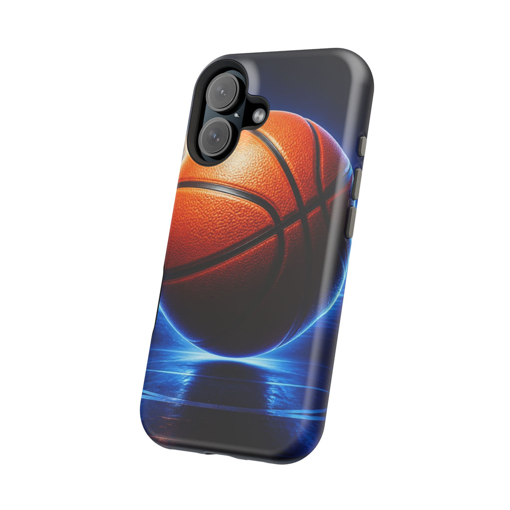 Basketball Magnetic Impact-Resistant Phone Case — Neon Court Design