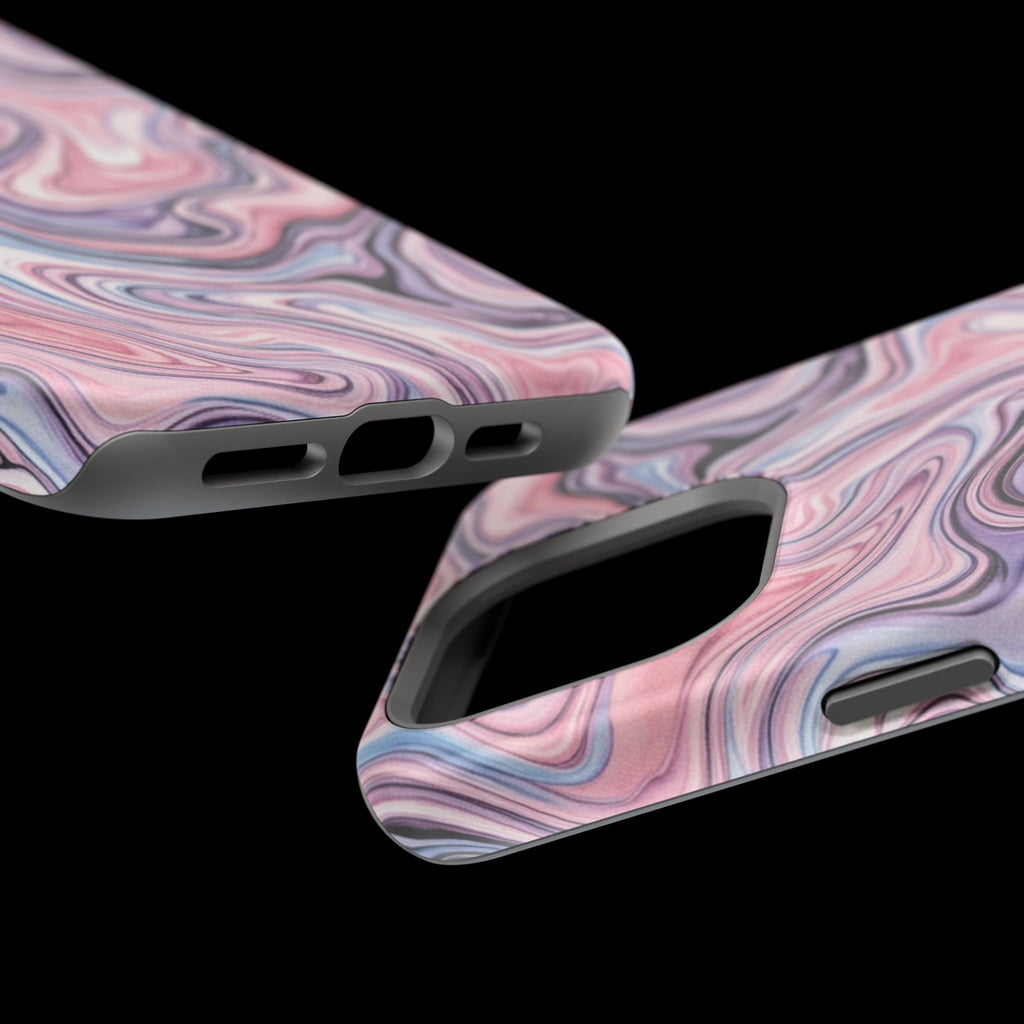 Marbled Pink Swirl Phone Case — Magnetic Impact-Resistant Protection