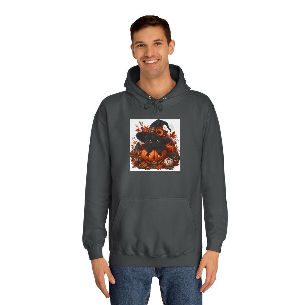 Halloween Pumpkin Witch Hoodie — Cute Spooky Fall College Sweatshirt