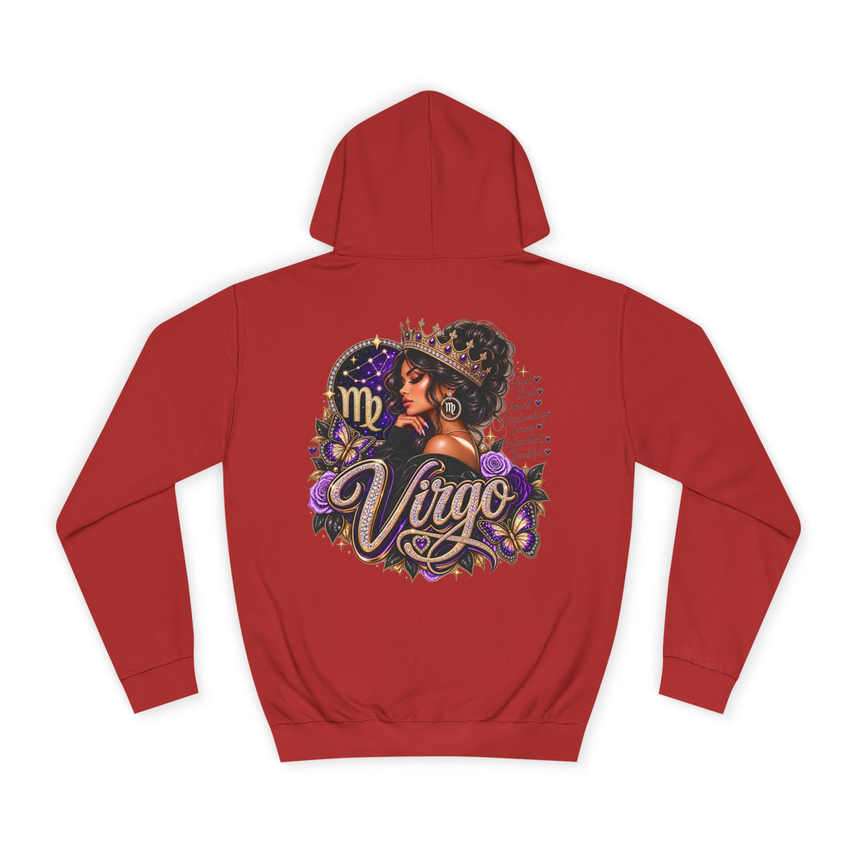 Virgo Zodiac College Hoodie – Astrology Graphic Campus Pullover