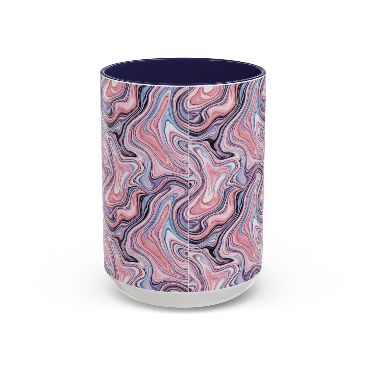 Pink Marble Swirl Accent Coffee Mug – 11/15oz