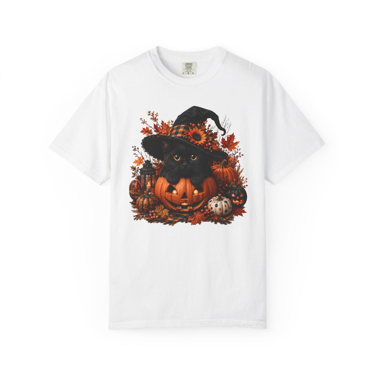 Halloween Black Cat Pumpkin T-Shirt